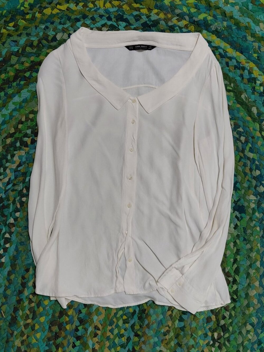 ZARA l white top blouse
